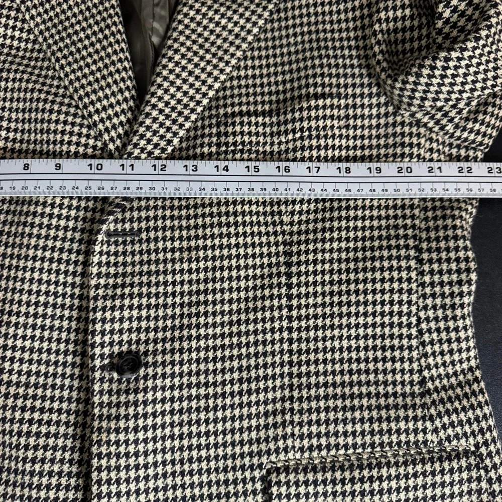 Southwick for Harrison LTD Houndstooth‎ Wool Blazer Jacket Size 43R